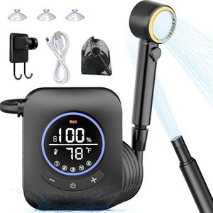 Nuevo Set de Ducha Eléctrica Portátil de 5 Velocidades para Exteriores, Estilo Camping, para Uso en Inodoros y Obras de Construcción - Product Image 1