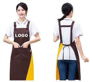 Delantales de lona impermeables personalizados, unisex, ajustables, para cocina, chef, camarero, camarera, barman, restaurante, bar, uniforme de trabajo - Product Image 1