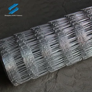 2.5mm/2.0mm galvanizli kullanılan çiftlik üst kırmızı dokuma alan çit kare anlaşma düğüm