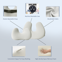 Appui-tête de voiture et confort lombaire coussin lombaire de soutien dorsal en mousse à mémoire de forme ergonomique pour chaise de voiture de bureau à domicile avec sangle