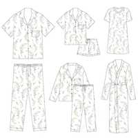 Ensemble de pyjama court en coton de bambou biologique avec imprimé personnalisé, ensemble de pyjama pour femmes, pyjama en coton pour femmes, vêtements de nuit pour femmes