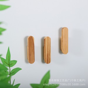 Solid Wood <b>Wall</b> Mounted <b>Hook</b> Rectangle Eco Friendly Multipurpose Home Storage Rack - Product Image 3