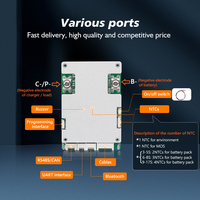 BMS Universal Inteligente TDT BT RS485 - 6S 8S 13S 16S LiFePO4, 10A-60A, 24V-60V Compatible con Baterías de Litio para Motocicletas Eléctricas