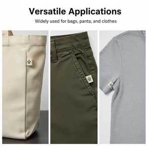 Étiquettes de col imprimées en coton satiné lavable avec bords coupés droit et bords découpés au laser, adaptées aux vêtements et aux chaussures - Product Image 2