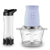 500W ABS 2L Babyvoedselprocessor (Multifunctionele Elektrische Vleesmolen Blender Hakselaar Set Puree Variabele Snelheid Laag Vermogen Huishoudelijk)