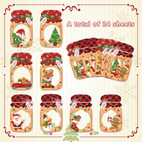 Boîte à bonbons YZ, emballage de cartes de Noël faites à la main, cartes de vœux en bocal Mason, utiles pour la décoration et l'étiquetage de cadeaux d'anniversaire