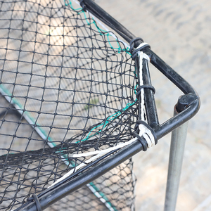 Caja de cangrejos galvanizada, jaula pequeña de ángulo cuadrado de 85x50x40 cm para casa de cangrejo, covo de pesca, jaula flotante para peces - Product Image 3