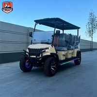 Voiturette de golf 6 places tout-terrain surélevée, couleur personnalisée pour usage touristique
