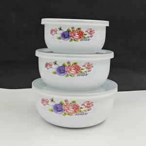 Ensembles de bols personnalisés en émail coloré pour céréales, pop-corn, glaces, ramen, burritos, fleurs de Noël et tacos – Fabrication chinoise - Product Image 1