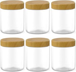 Tarro Cosmético de Plástico PET de Grado Alimenticio de 150g 250g 500g con Boca Ancha y Tapa de Rosca de Plástico Transparente para Crema Facial y Cuidado de la Piel - Product Image 1