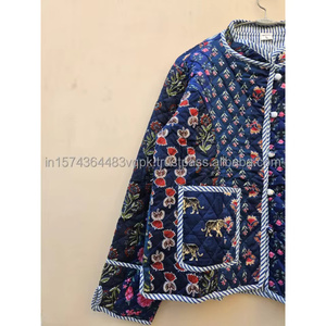 Indian Handmade Burfi Quilted Cotton <b>Patchwork</b> <b>Jacket</b> New Arrivals Cotton Summer Coat Bohemian Style Unisex Lightweight <b>jacket</b> - Product Image 4