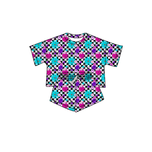 Set Estivo per Bambini Personalizzato, Pantaloncini in Bambù e Top Comodo per Bambine, Completo a Maniche Corte - Product Image 4