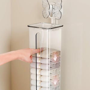 Household Plastic Underwear Stockings Wall-mounted Storage <b>Box</b> Punching Suction Cup Artifact for <b>Wardrobe</b> Clothing Organization - Product Image 6