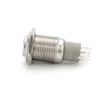 Interruptores de Botón Pulsador Metálicos Momentáneos de Cabeza Alta de 16 mm QN con Luces LED