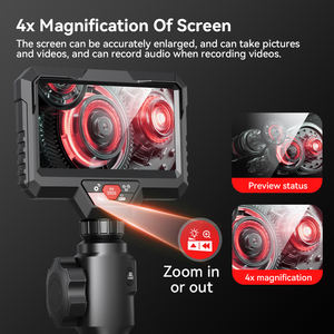 5インチスクリーン360 ° 回転ハンドヘルドポータブル内視鏡1080P HD 3.9mm/6mm/8mmシングル/デュアルレンズパイプライン自動修理検査 - Product Image 4