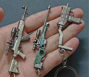 Llavero de Metal Ligero con Forma de <span class=keywords><strong>Pistola</strong></span>, Rifle de Francotirador, Ametralladora - Product Image 4