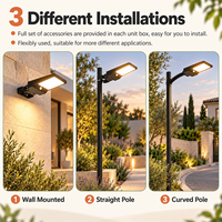 Éclairage solaire tout-en-un pour rue, 150LM/W, LED haute luminosité 3000K 4000K 6000K, extérieur IP65, garantie 3 ans pour routes et parkings