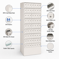 YIWEIYI 84-Drawer Laboratory Slide Cabinet SPCC Steel Microscope Slide Storage Locking Drawers 75,600 Slides Capacity OEM