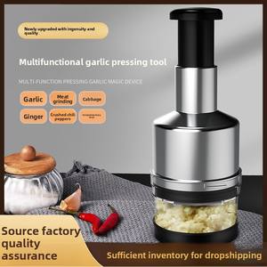 <span class=keywords><strong>Cuchillo</strong></span> multifuncional Pat, picador de ajo Manual de acero inoxidable, triturador de verduras, cocina doméstica, herramientas para frutas y verduras - Product Image 6