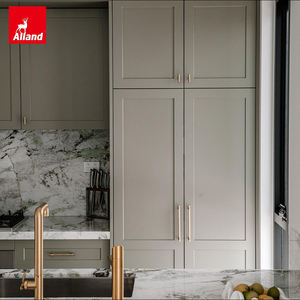 Gabinetes de Cocina Altos Independientes de Diseño Murah en Color Arena Alland, Compra Directa de China, con Estantes y Puertas para Almacenamiento en la Cocina - Product Image 2