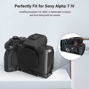 แผ่นฐานรองขนาดเล็กสำหรับ <span class=keywords><strong>Sony</strong></span> Alpha <span class=keywords><strong>7R</strong></span> <span class=keywords><strong>v</strong></span>/ A7 IV พร้อมแผ่น QR สลับระหว่างขาตั้งกล้องและโคลง-3666 - Product Image 3