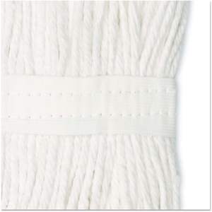 Tête de balai serpillère à extrémités coupées Boardwalk 2024CCT No. 24 torchons en microfibre de coton blancs avec poignée réglable pour usage domestique, 12 par carton - Product Image 2