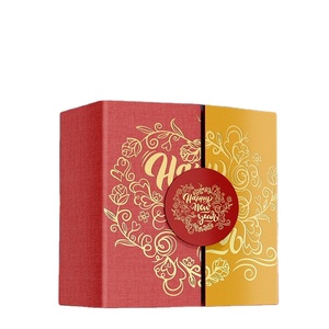 New Year Festive Gift Box Custom Flexography Two Side Open Creative Cosmetics Garment <strong>Hamper</strong> Paper Box with logo - Product Image 3