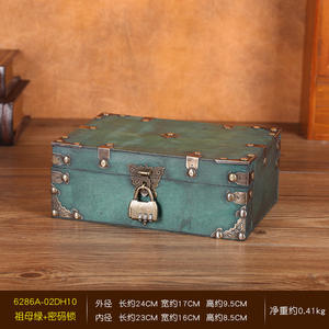 Joyero Vintage con cerradura caja de almacenamiento de madera contraseña Cofre del Tesoro habitación secreta accesorios de <span class=keywords><strong>escape</strong></span> caja de colección - Product Image 2