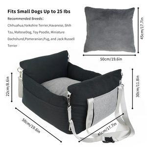 Remplissage en mousse à mémoire de forme épaissie lit de transport <span class=keywords><strong>pour</strong></span> animaux de compagnie siège d'appoint <span class=keywords><strong>pour</strong></span> <span class=keywords><strong>chien</strong></span> étanche <span class=keywords><strong>pour</strong></span> <span class=keywords><strong>voiture</strong></span> avec poches de rangement - Product Image 5
