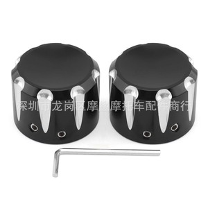 Cache-axe avant de moto Moshark en aluminium CNC, capuchon décoratif d'axe de roue Harley 6-1-27 - Product Image 2