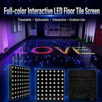 Panneau de piste de danse LED, 64 pixels, dalles numériques interactives, magnétiques, étanches, lumières RGB DMX pour bars