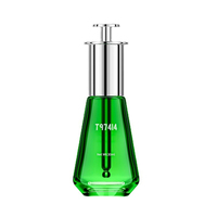 Botol Kaca Pipet Tekan Bentuk Berlian Oranye Transparan Gradasi 1OZ 30ml Grosir Pabrik Produk Bekas Merek Internasional