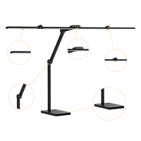 Lampe de bureau professionnelle pour architecte, réglable, à double bras, LED, pour dessin, design, studio, plans et travaux.