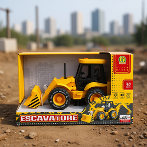Camión Excavador con Luces y Sonidos, Juguete de Plástico de Fricción de 33 cm, Escala 1:16, para Niños de 3 Años en Adelante - Product Image 3