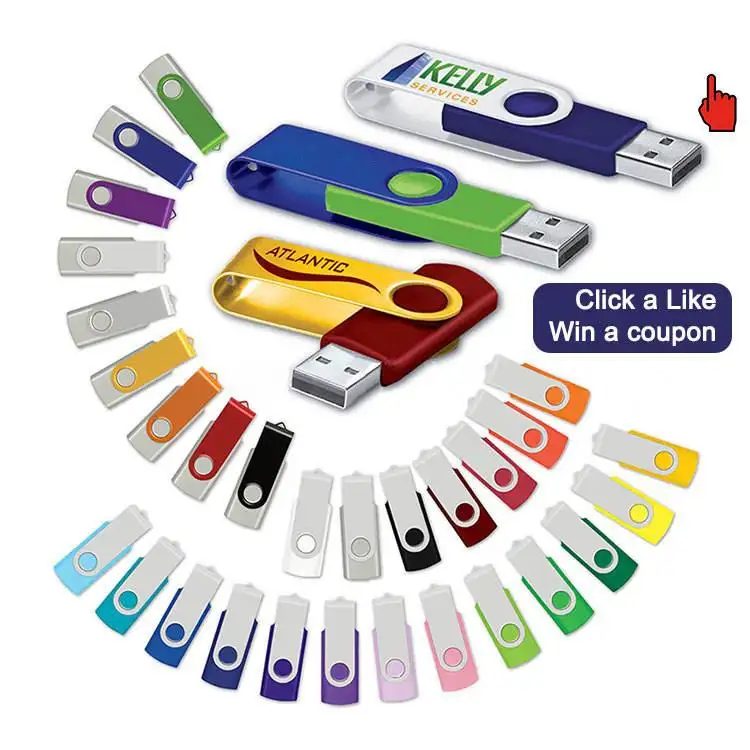 Il più economico 4gb 8gb Usb 2.0 girevole Usb Flash Drive Stick Memory Pen Drive personalizzato pen drive all'ingrosso