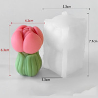 Moule en silicone pour gâteau en forme de tulipe - Antiadhésif, résistant à la chaleur, compatible four