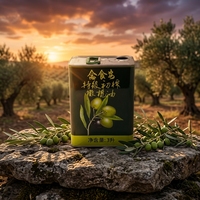 Boîte en fer blanc carrée personnalisable de 3 L, de qualité alimentaire, pour l'emballage d'huile d'olive extra vierge pressée à froid