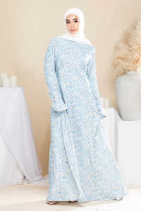 Vestido Abaya LE DUO para Mujer Musulmana, Modesto, Manga Larga, Manga Campana, Ropa Islámica Maxi - Product Image 2