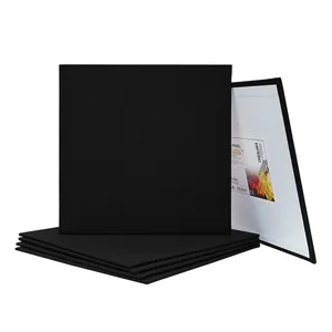 Phoenix Good Quality Acid-free Blank Gesso Primed Artist Mini Black Board Canvas For Painting