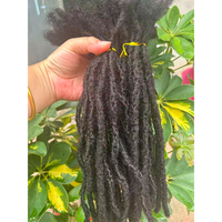 Extensions de dreadlocks Goddess Locs en cheveux humains texturés, interlockées, tailles moyennes