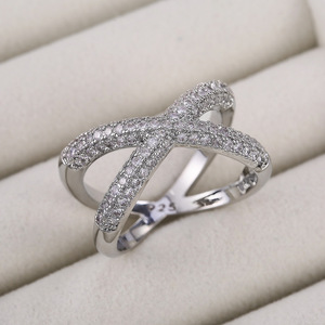 Anello Classico a X in Rame per Donne, Accessorio Romantico per Fidanzamento, Regalo di Compleanno alla Moda - Product Image 6