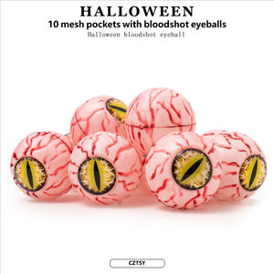 Pendentif de sac en filet créatif et personnalisé pour <span class=keywords><strong>Halloween</strong></span>, motif œil de chat <span class=keywords><strong>squelette</strong></span>, pour maison hantée et pièce secrète, avec <span class=keywords><strong>petit</strong></span> fil de sang et œil. - Product Image 1