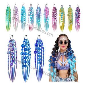 Shinein cravatta intrecciata capelli sintetici capelli ragazze estensioni coda di cavallo colorati parrucca treccia accessori <span class=keywords><strong>per</strong></span> capelli <span class=keywords><strong>per</strong></span> <span class=keywords><strong>bambini</strong></span> - Product Image 6