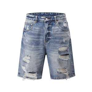 <span class=keywords><strong>Pantaloncini</strong></span> di jeans a vita alta nuovi calzini in Denim europei e americani <span class=keywords><strong>con</strong></span> la stessa grande distruzione - Product Image 6