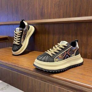 Zapatillas Niche Original Shell Toe para Hombre, Zapatillas de Lona para Uso Diario en Otoño, Suela Gruesa que Aumenta la Altura, Estilo Urbano Deportivo - Product Image 5