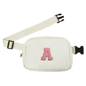 Stijlvolle Waterdichte Heuptasje Vrouwen Letter Crossbody Tas Meerdere Binnenzakken Verstelbare Bandjes