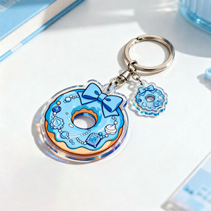 Chaveiro Personalizável DIY em Liga de Plástico com Design de Anime e Impressão em Serigrafia - Product Image 1