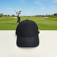 Casquette de golf à 5 panneaux avec logo personnalisé, imperméable, avec cordon, snapback, découpe au laser, trous perforés, pour sports de plein air, casquettes de baseball