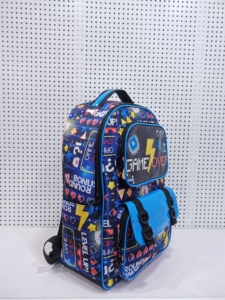 Anti-vol boucle fermeture éclair enfants sacs d'école adolescents collège étudiant ordinateur portable 18 "sac à dos loisirs sac de voyage pour garçons hommes - Product Image 2