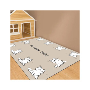 Pet <b>Mat</b> Rectangle PVC Waterproof Anti Slip Stain Resistant Cartoon Pattern Pet Play <b>Mat</b> Full Coverage Wipeable Easy Clean - Product Image 5